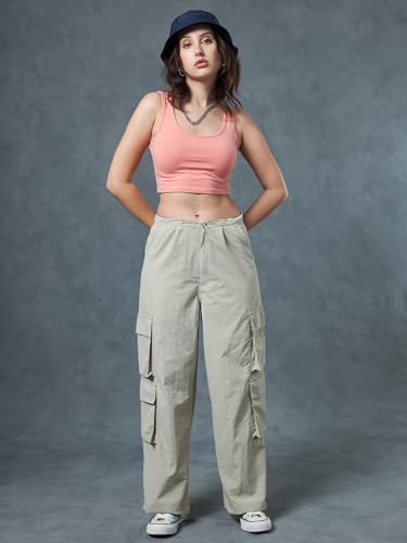 Image of Bewakoof Women's Relaxed Fit Mid Rise Pants