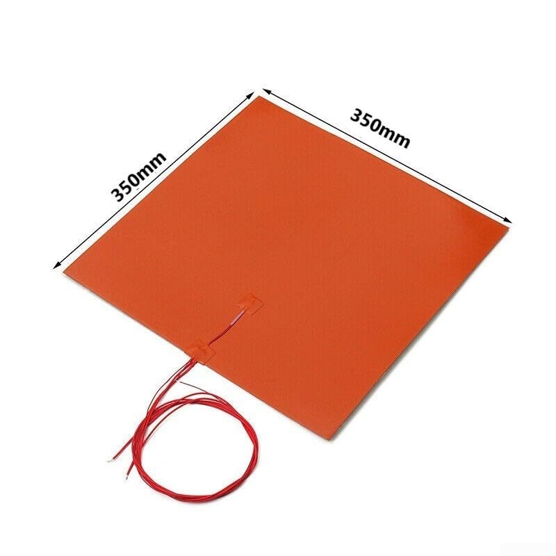 350 x 350 mm 220 V 1400 W Silikon-Heizmatte Pad für 3D-Drucker beheiztes Bett, hohe Isolations-Heizplatte für schnelles und gleichmäßiges Aufwärmen