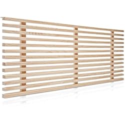 SUENOSZZZ-ESPECIALISTAS DEL DESCANSO Cabecero de Cama de 150 Modelo Osaka, Color Crudo 160x50 cm | Cabezal de palillería de Madera