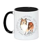 siviwonder Tasse Circle - Shetland Sheepdog - Watercolor Dogs Hundemotiv Fun Kaffeebecher