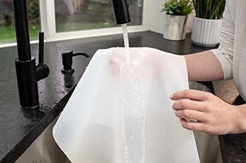 Image of GASARE, Set of 2, Extra Large, Thick, Silicone Mats for Kitchen Counter, Heat Resistant Mats, Countertop Protector, Non-Slip, Easy to Clean, 25 x 17 Inches x 1.4mm, White