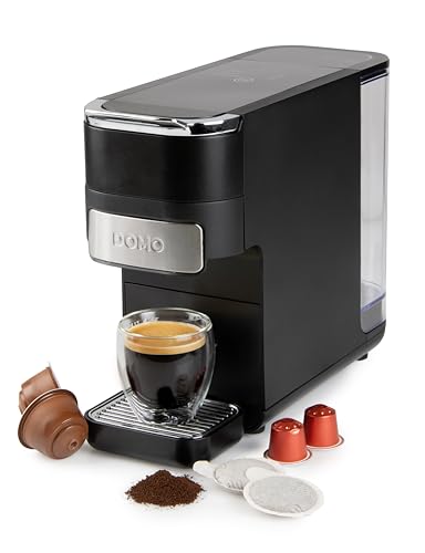 DOMO DO748K My Easy Coffee 4-in-1 – Machine à café en capsules 4 en 1 pour NES/DG/café moulu/capsules ESE – Cafetière à capsules 1,5L –...