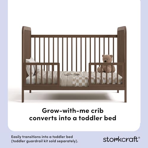 Image of Storkcraft Pasadena 3-in-1 Convertible Crib, Hazelnut
