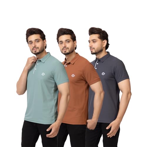 Image of OSCILLATE Summer Casual Wear Polycotton Polo Tshirt || Collared Neck Half Sleeve Solid T-Shirt for Men