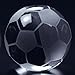 Amlong Crystal Soccer Ball Paperweight 3 inch with Gift Box