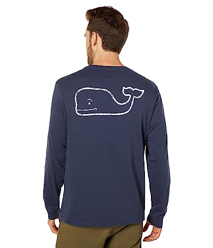 Image of vineyard vines Men's Long Sleeve Vintage Whale Pocket T-Shirt
