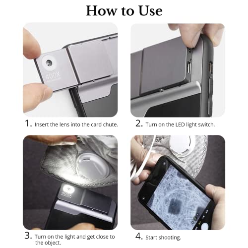 Image of Portable Digital Microscope Camera Attachment for Smartphone - 400x HD Small Mini Phone Microscope Lens for Microworld - Kids & Adults