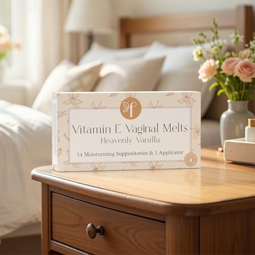 Image of Femallay Organic Vitamin E Vaginal Melts - Heavenly Vanilla - 1-pack | Feminine Moisturizing Support for Gentle Daily Vaginal Hydration & Comfort, with Natural Ingredients that Sooth and Refresh