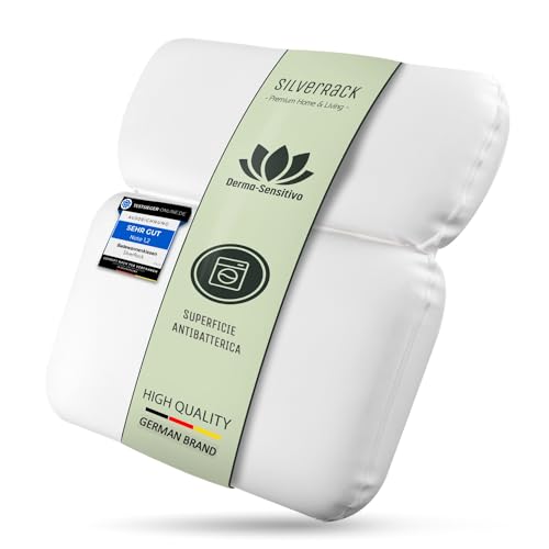 SilverRack Cuscino da bagno MORBIDO [Bianco Schiuma di riempimento] - Cuscino per il collo per vasca da bagno con ventose come accessorio per vasca da bagno - Cuscino per vasca da bagno