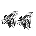 Mobile Game Controller (Metal Transparent), Sensitive Click Shoot and Aim Buttons L1R1 for PUBG/Knives Out/Rules of Survival, PUBG Mobile Game Joystick, Phone Game Controller for Android iOS (Crystal)