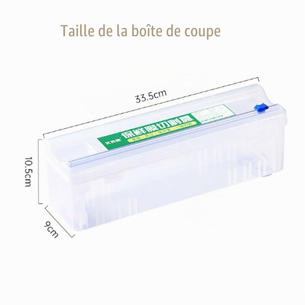 JCAKES Rouleau de film étirable - 30 cm x 3000 cm - Avec dévidoir de film alimentaire, Film d'emballage transparent,Distributeur Film Alimentaire,Coupe-Film Plastique, Film etirable