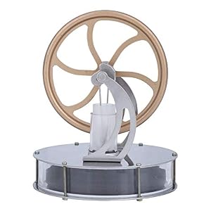 Regun Low Temperature Stirling Engine Model, Steam Heat Electricity Generator Machine Education Model Toy, for Kids Craft Ornament, Birthday, New Year Gift