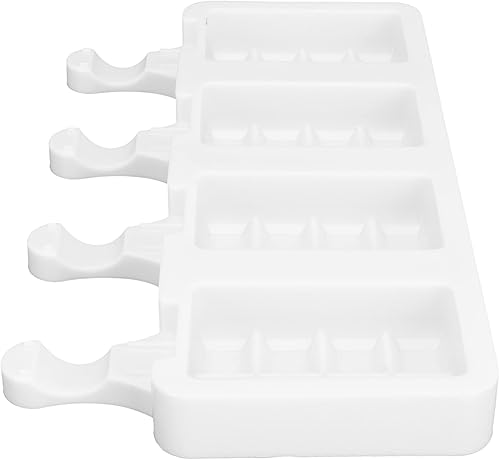 4 cavidades para hacer paletas de hielo de silicona suave, bandeja para hacer paletas de helado de chocolate, dulces, tartas, aptos para
