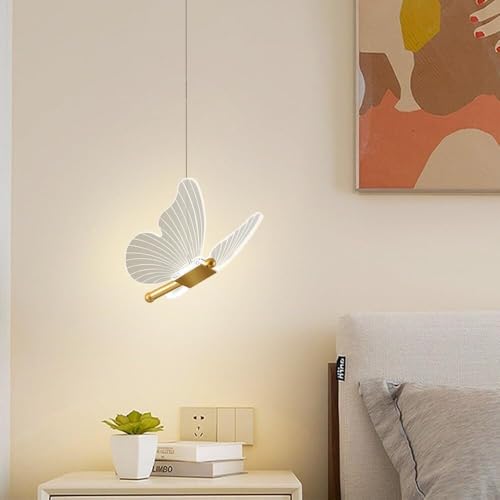 Suspension papillon LED pour en finir avec les tables de chevet encombrées