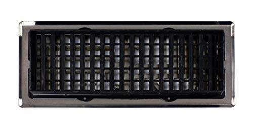 Décor Grates Adh414-Nkl Art Deco Floor Register, 4X14 Inches, Brushed Nickel #TOP2