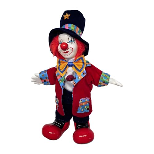 Baoblaze Clown-Puppe, Figur, Sammlerstück, Basteln, Schreibtisch-Ornament,...