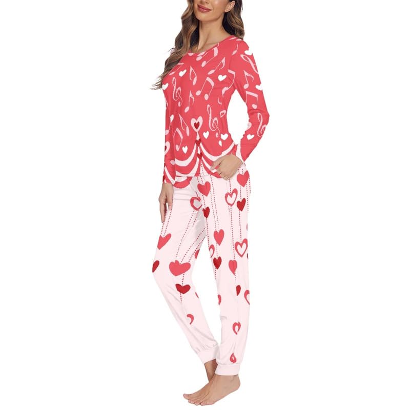 Conjunto de pijama para mujer con bolsillo y parte superior y pantalones, tallas XS-6X