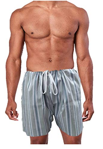 Image of Men's Lattha Traditional Pure Cotton Underwear aka Patta wala Janghiya, Dhari wala / Striped Undergarment, Khadi Latthe Ka Jangia, Nicker,Chaddi; Nade wala kachha with wide Miyani /Asan & Back Pocket & Drawstring /Nada
