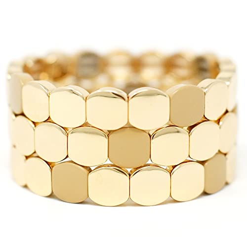 Cedar and Ink Gold Stackable Bracelets, Tile Bracelets for Women, Stackable Enamel Bracelets, Enamel Bangle Bracelet, Gold Bracelets for Women