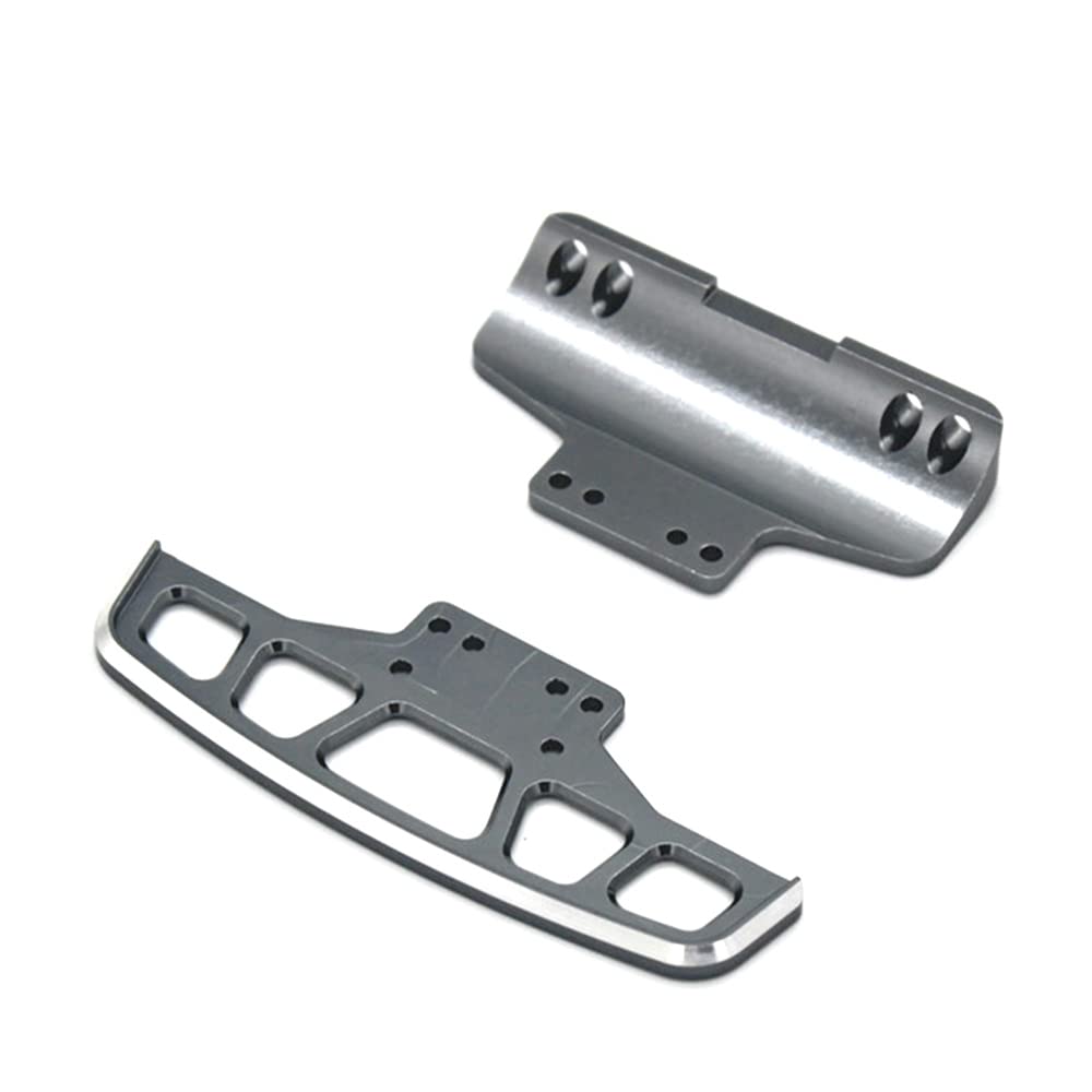 Metal Front and Rear Bumper with Vent for 284131 K969 K979 K989 K999 P929 P939 1/28 RC Car Upgrade Parts,Gray