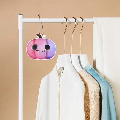 Image of 5Pcs Halloween Cute Ghost Car Air Fresheners Pink Pumpkin Horror Car Interior Accessories Hanging Scents Anime Freshener Automotive Room Decor For Women Teen Girls Gift