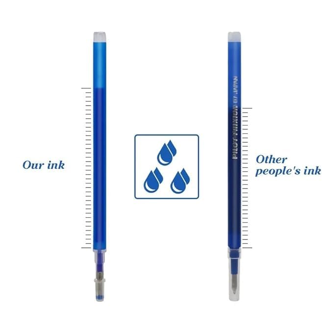 YESWE 50Pcs Heat Erasable Fabric Refills Patchwork Marking Sew Pens High Temperature Disappearing Ink Fabric Markers for Embroidery Cross Stitch Hand Craft (Blue Refill) 2