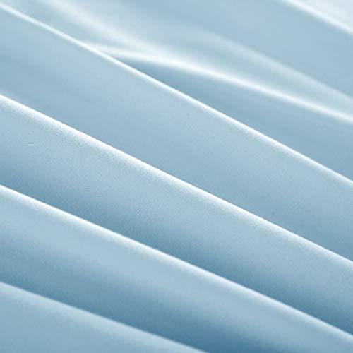 Funda de edredón 90x90 azul celeste para cama y textil de dormitorio 7