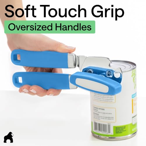 Image of GORILLA GRIP Upgraded Model Stainless Steel Manual Can Opener, Aqua