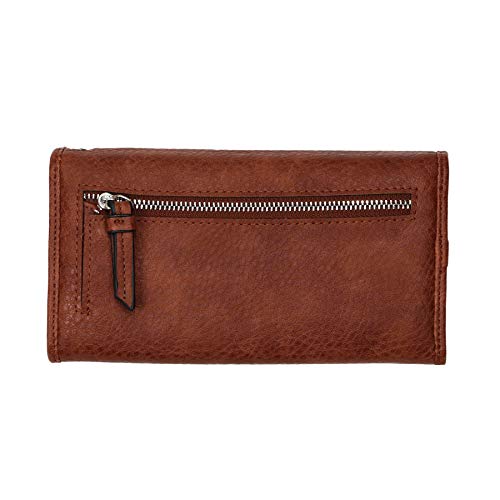 Women's RFID Blocking Tri-fold Clutch Wallet for Ladies (Mahogany)2