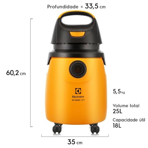 Aspirador de Água e Pó, GT30N, Amarelo e Preto, 110v, Electrolux - Imagem 5