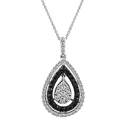 LeVian 14K White Gold 3/4 Cttw White & Black Diamond