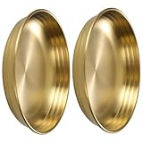 SOLUSTRE 2 Stück Dipschälchen Vielseitige Saucenschale für Soßen Snacks Picknick Leichtes Tragbares Küchenzubehör Dekorativ für Zuhause Restaurant Bbq Goldfarben