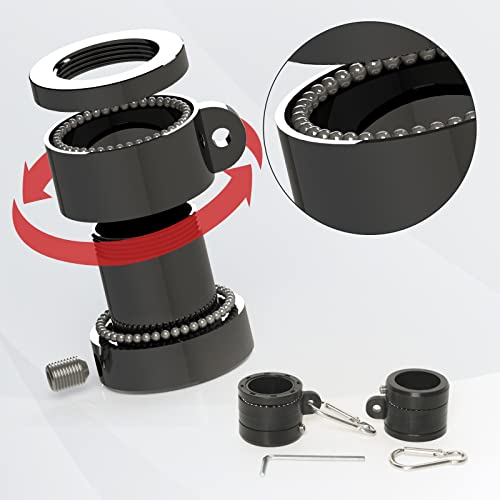 Image of NELXINJO 5FT Black Stainless Steel Flag Pole Kit for Outside House Wall