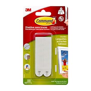 Command Große Bildaufhängestreifen, 4x2 Weiß