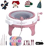 Mhwgo Strickmaschine 48 Nadeln mit Reihenzähler, Smart Weaving Loom Strickmaschine, Runder Webrahmen, DIY-Dualmodus Strick-maschine für Erwachsene Kinder Socken Hüte Schals Handschuhe