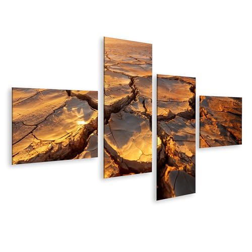 Impression sur toile décoration murale salon paysage désertique 4pc