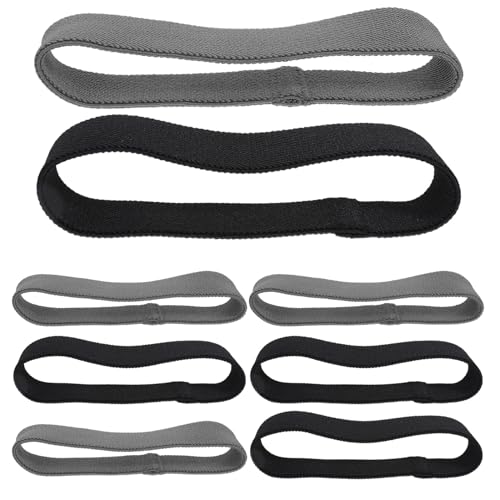VALICLUD Bandas Elásticas de Repuesto para Cajas Bento 8 Piezas Negro 25X300Mm y Gris 32X340Mm Correas de Fijación Elásticas Reutilizables para Loncheras Oficina Escuela Viajes y