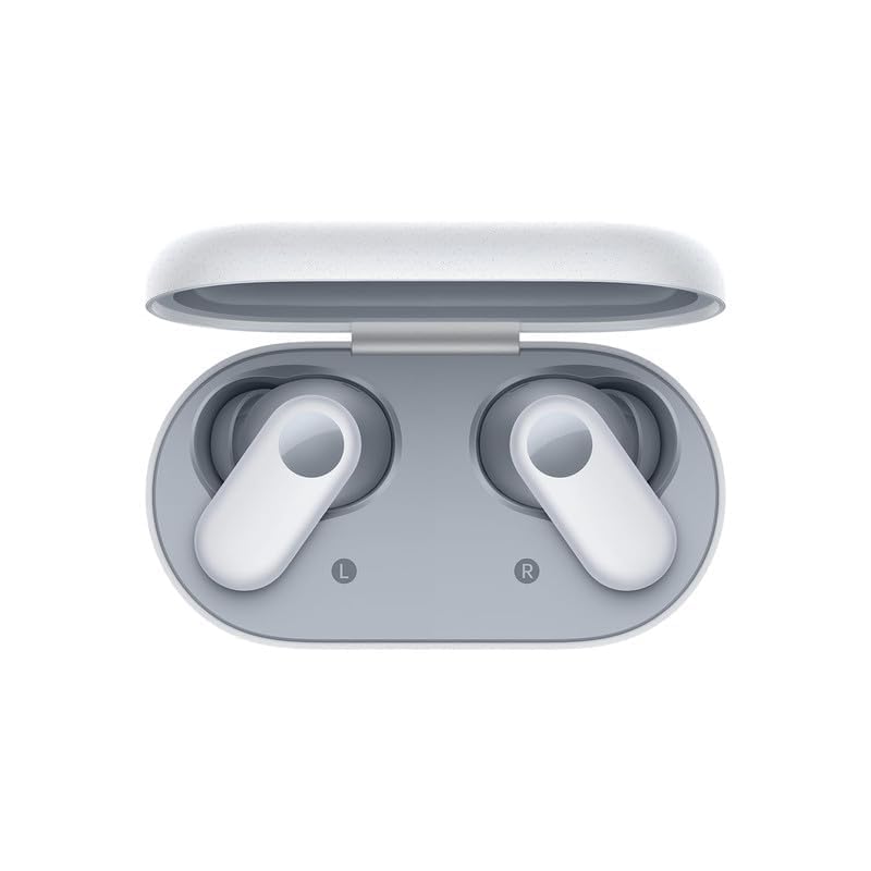 Image of Original Buds 2r for OnePlus Nord Bluetooth Earphones Featuring Mic 12.4mm Sound Drivers 38Hour Battery QuadMic Calling (Black) (White)