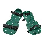 Livhome Garden Lawn Aerator Spike Shoes, Manual Aerating Sandals with 2 Adjustable Straps, Universal Fit, 13 Deep 5cm Spikes for Grass Soil Health