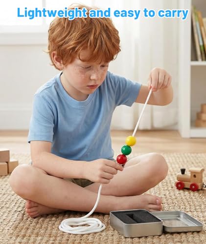Image of Vision Training Tool with 3 Color Beads, Hand Eye Training Equipment for Myopia and Strabismus, Includes Hook, Measuring Tape and Marker for Home and School Use