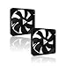 APEVIA AF212S-BK 120mm 4pin Molex & 3pin Motherboard Silent Black Case Fan (2-pk)
