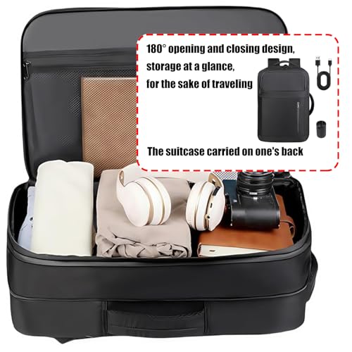 Mochila De Viaje Gran Capacidad Apertura 180 Grados Almohadilla Espuma Memoria Principal Revelaje Resistente A La Intemperie para Viaje Mochila Gran Capacidad - imagen 5