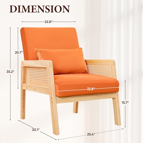 Sillón plegable terciopelo naranja miniatura 2