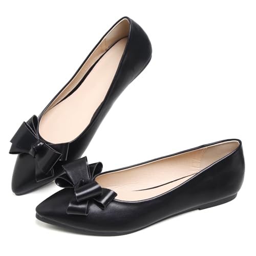 Image of SAILING LU Women's Bow-Knot Pointed Toe Ballet Flats