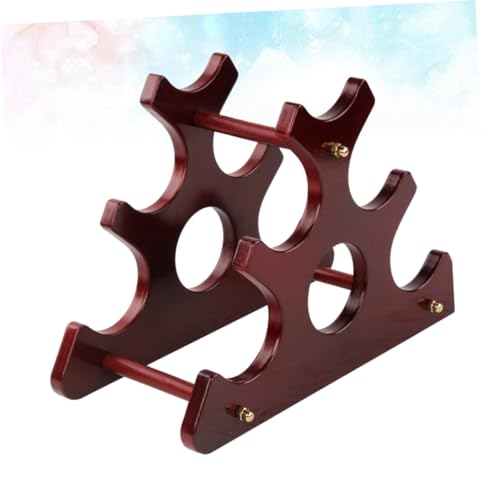 Soporte para botellas de vino de madera sólida KICHOUSE miniatura 5