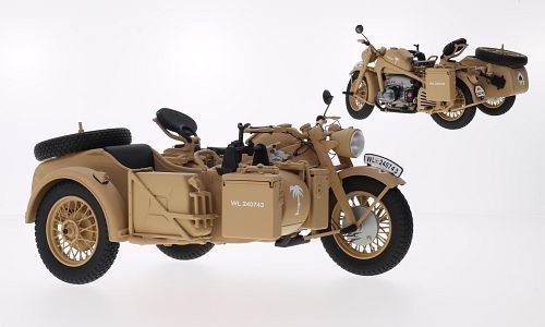 Preisvergleich Produktbild Unbekannt Zündapp KS 750, Afrikakorps, Modellauto, Fertigmodell, Schuco 1:10