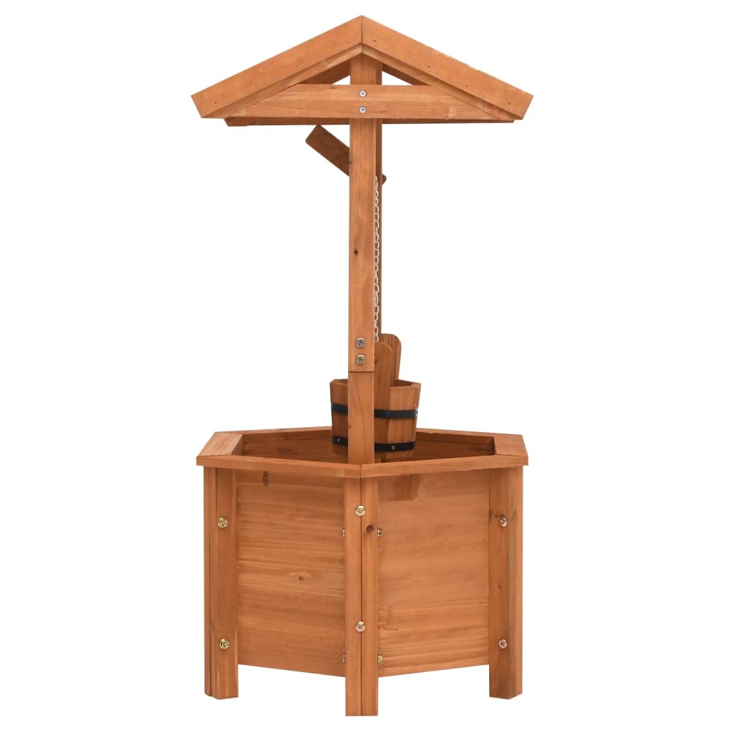 Générique Jardinière à puits à Souhait de Jardin 40x40x84cm Bois de Sapin,Maison & Jardin,Décorations,Décorations de pelouse & Sculptures de Jardin,Brun,4.4 KG,47238