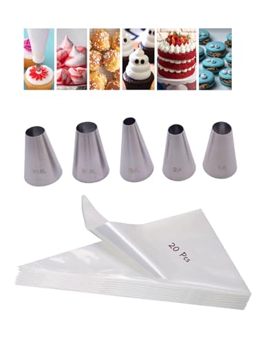 Large round piping tips set image