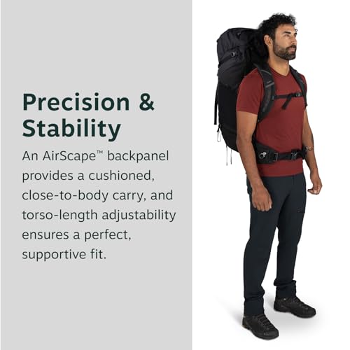 Image of Osprey Kestrel LT 65L Men's Backpacking Backpack, Blue OS | hiking pack, camping gear, overnight trail pack, waterproof raincover, rain cover included, waterproof storage, dry bag