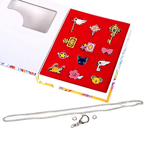 QIDUDZ Holiday Accessories Metall-Schlüsselanhänger mit Halskette für Mädchen, Geschenk, 12-teiliges Set in einer Box Cover